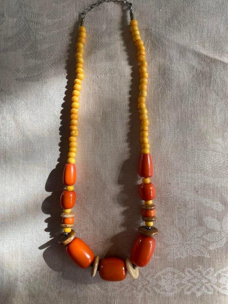 Statement ketting, Sieraden, Tassen en Uiterlijk, Kettingen, Ophalen of Verzenden, Zo goed als nieuw, Overige kleuren, Overige materialen