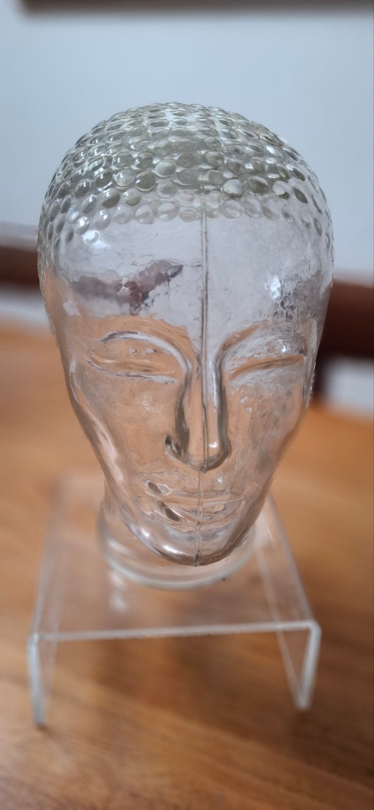 Vintage Glazen Mannequinhoofd - Jaren '70, Antiek en Kunst, Ophalen of Verzenden