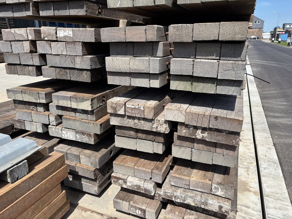 GB azobe hardhouten draglineschot 10x100x600 CM, Doe-het-zelf en Verbouw, Hout en Planken, Zo goed als nieuw, Overige houtsoorten