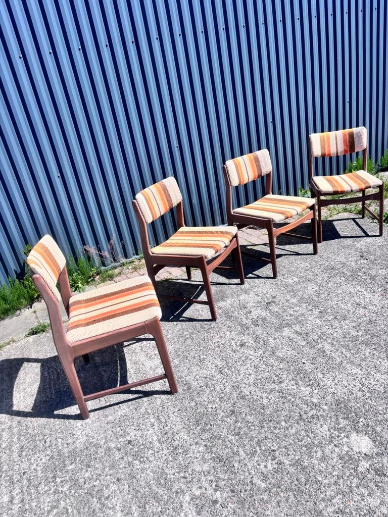 4 x vintage eetkamerstoelen stoelen, Ophalen, Gebruikt, G, X