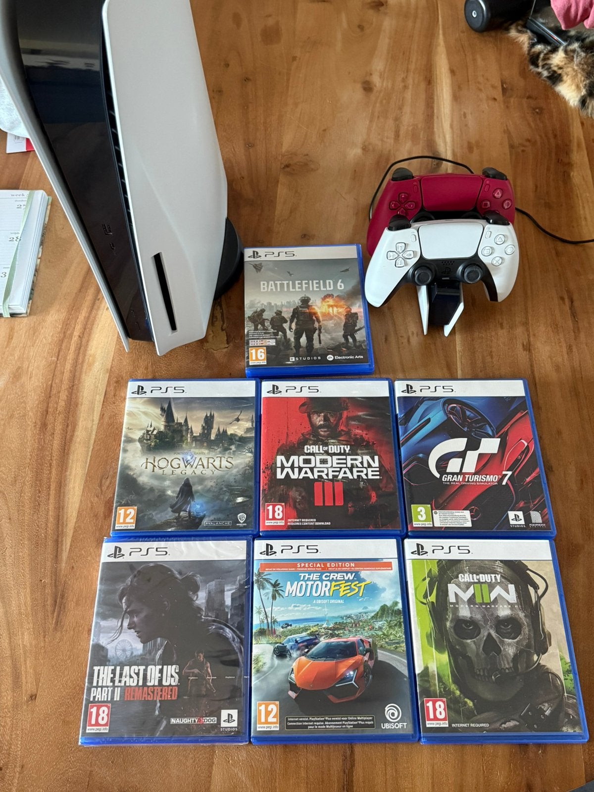 Playstation 5 disc edition 825GB met games en controllers, Spelcomputers en Games, Spelcomputers | Sony PlayStation 5, Ophalen
