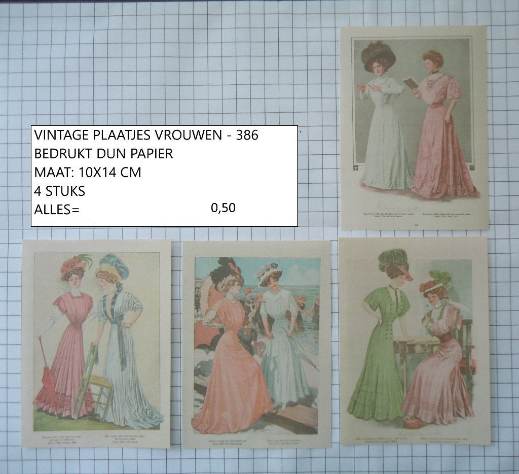 ⚠️nu 0,20: vintage plaatjes vrouwen 386 ( alleen verzenden, Ophalen, Nieuw, Papier of Karton, Overige merken