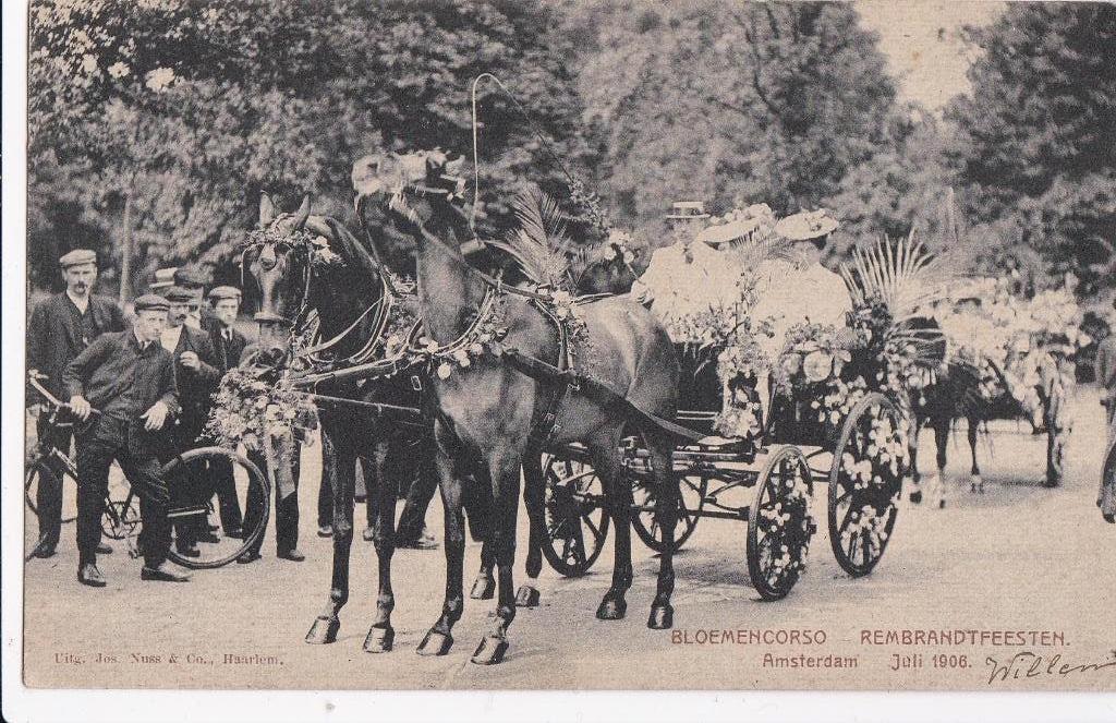 amsterdam bloemencorso rembrandt feesten 1906, Ophalen of Verzenden, Voor 1920, Noord-Holland