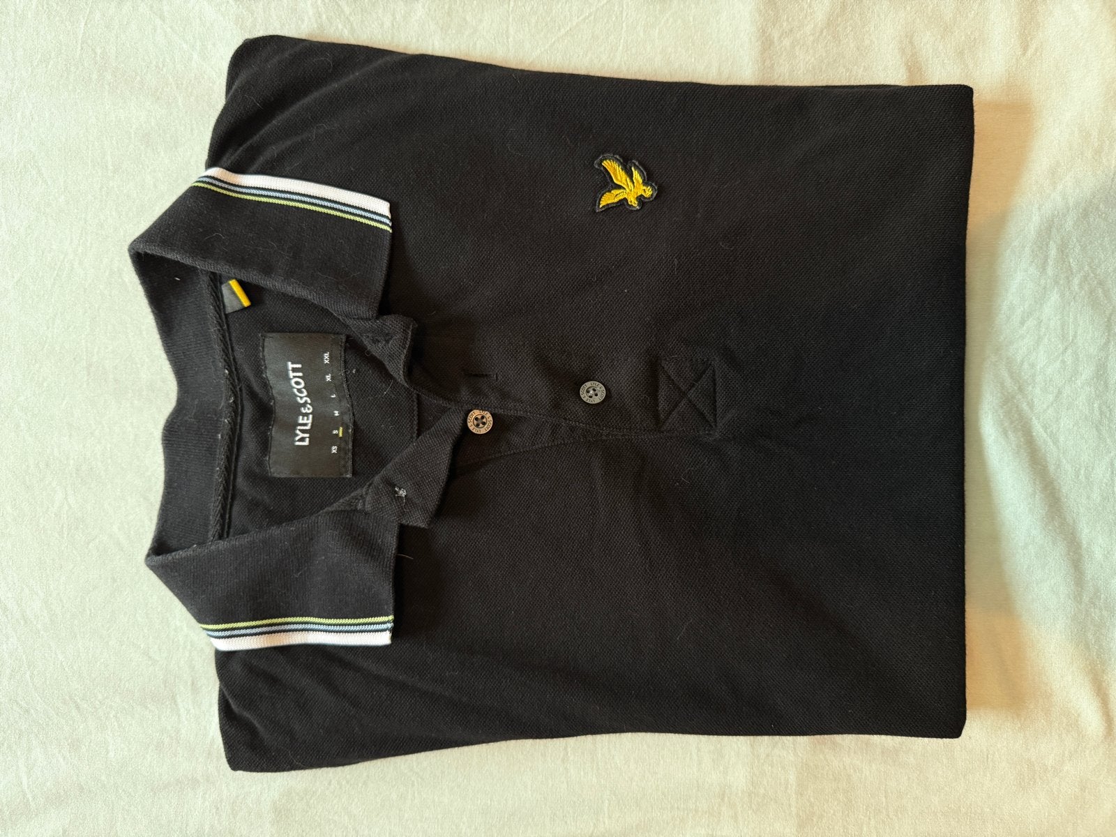 Lyle & Scott Polo Shirt Zwart - Maat S, Kleding | Heren, Ophalen of Verzenden, Zo goed als nieuw, Maat 46 (S) of kleiner, Zwart