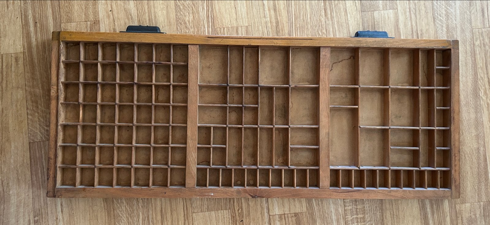 Antieke houten letterbak - Vintage drukkerij lade, Ophalen
