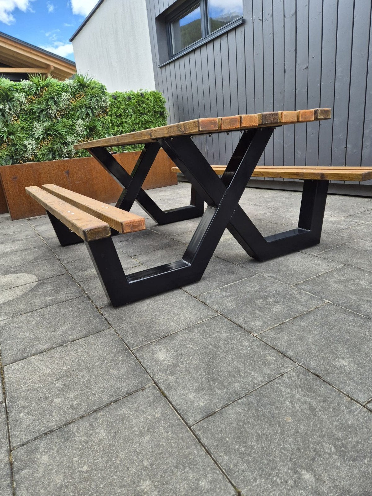 Picknick tafel onderstellen, Ophalen, Nieuw, Rechthoekig, Hout