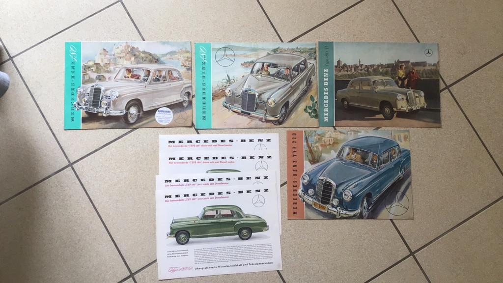 MERCEDES BENZ PONTON FOLDERS VOOR 1960 LOT 6 +2 DUBBEL + 2 ?, Ophalen of Verzenden, Zo goed als nieuw, Mercedes