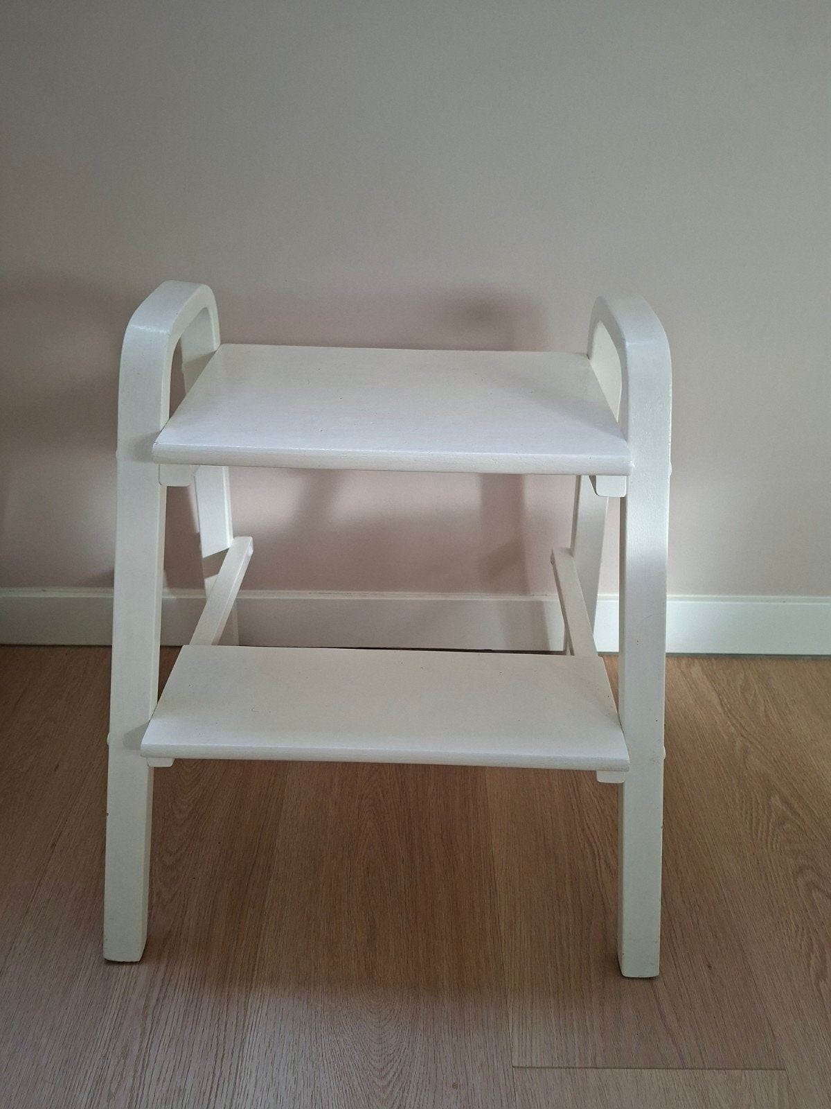 Ikea krukje/opstapje wit - 2 treden, Ophalen of Verzenden, Gebruikt, Hout