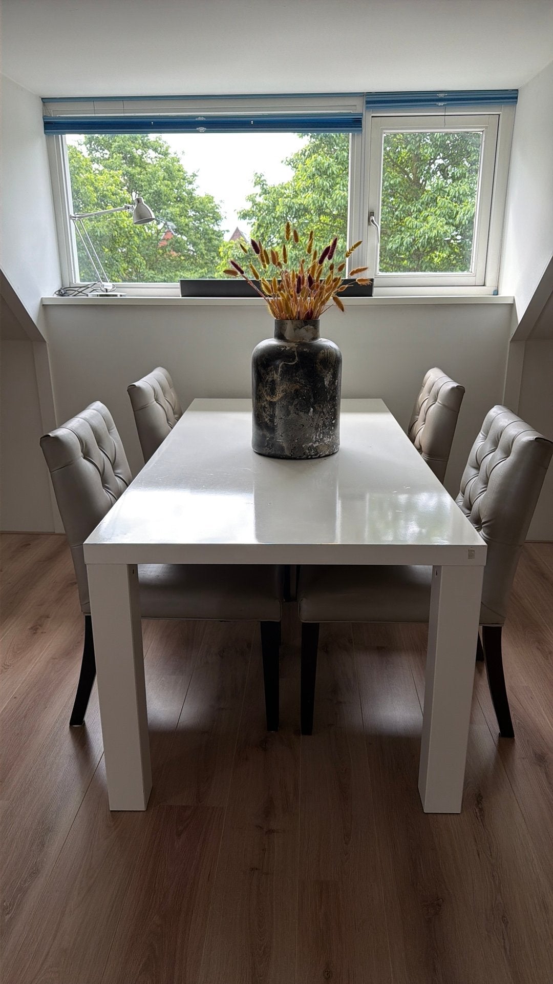 Eettafel IKEA TORESUND hoogglans wit, Huis en Inrichting, Tafels | Eettafels, Ophalen, Zo goed als nieuw, Rechthoekig, 50 tot 100 cm