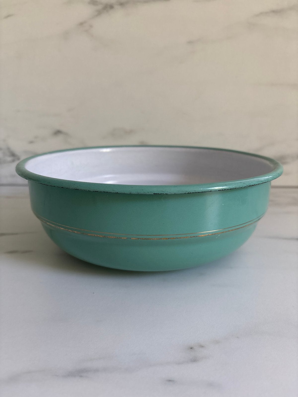 Mintgroene emaille schaal, Ophalen of Verzenden