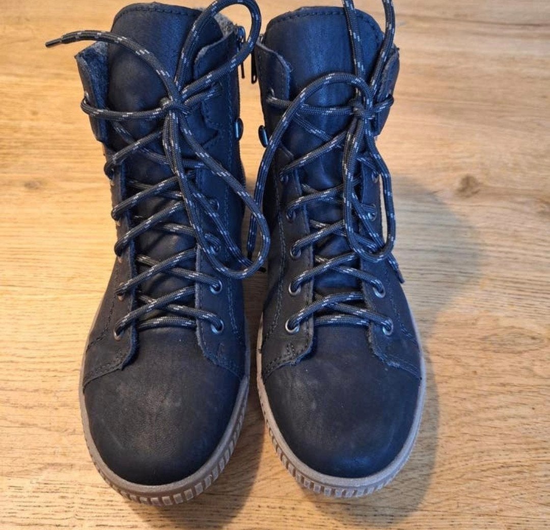 Zwarte schoenen, Rieker, mt 37, rits en veter, NIEUW!, Zwart, Lage of Enkellaarzen, Nieuw, Ophalen of Verzenden