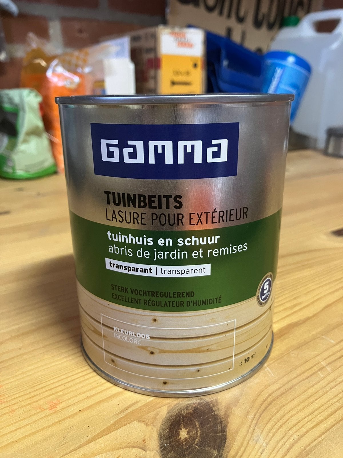 Gamma tuinbeits kleurloos 750ml, Ophalen, Overige kleuren, Nieuw, Beits