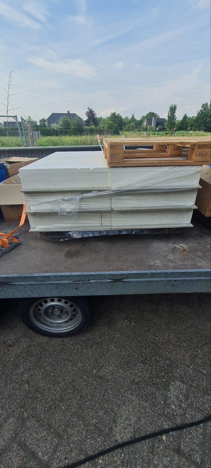 Nieuwe kantplank isolatieplaten 125x60x14cm (6 stuks), 12 cm of meer, Muurisolatie, Nieuw, 5 tot 10 m²