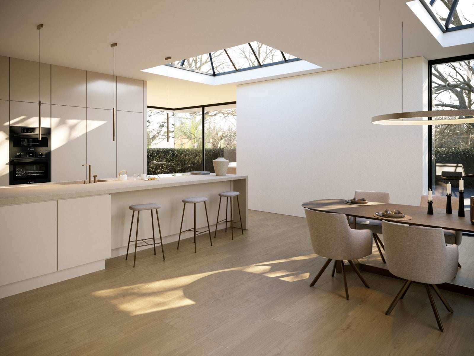 PVC. De Portico 540 Rigid Click van Belakos
De uitstraling v, Bruin, 75 m² of meer, Overige typen, Nieuw