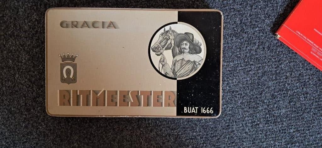Vintage Ritmeester Gracia Sigarenblik met sigarenbandjes, Verzamelen, Ophalen of Verzenden, Gebruikt, Overige, Overige merken
