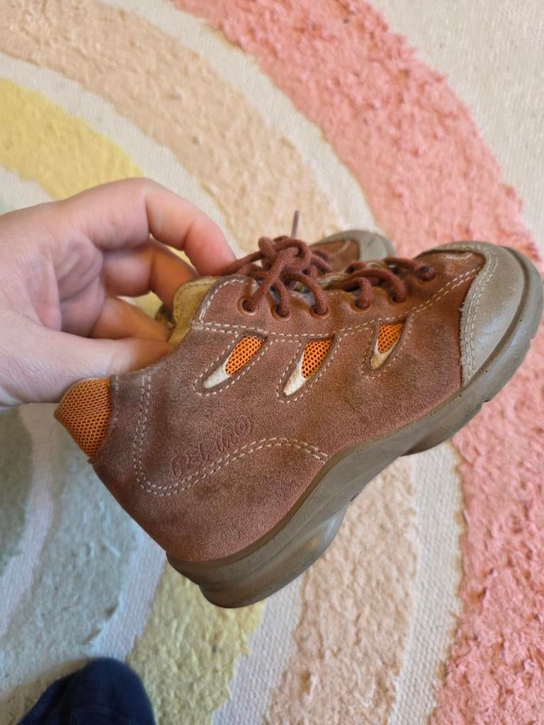 Leren bruine veter schoenen maat 23 pepino gedragen maar in, Pepino, Ophalen of Verzenden, Jongetje, Gebruikt