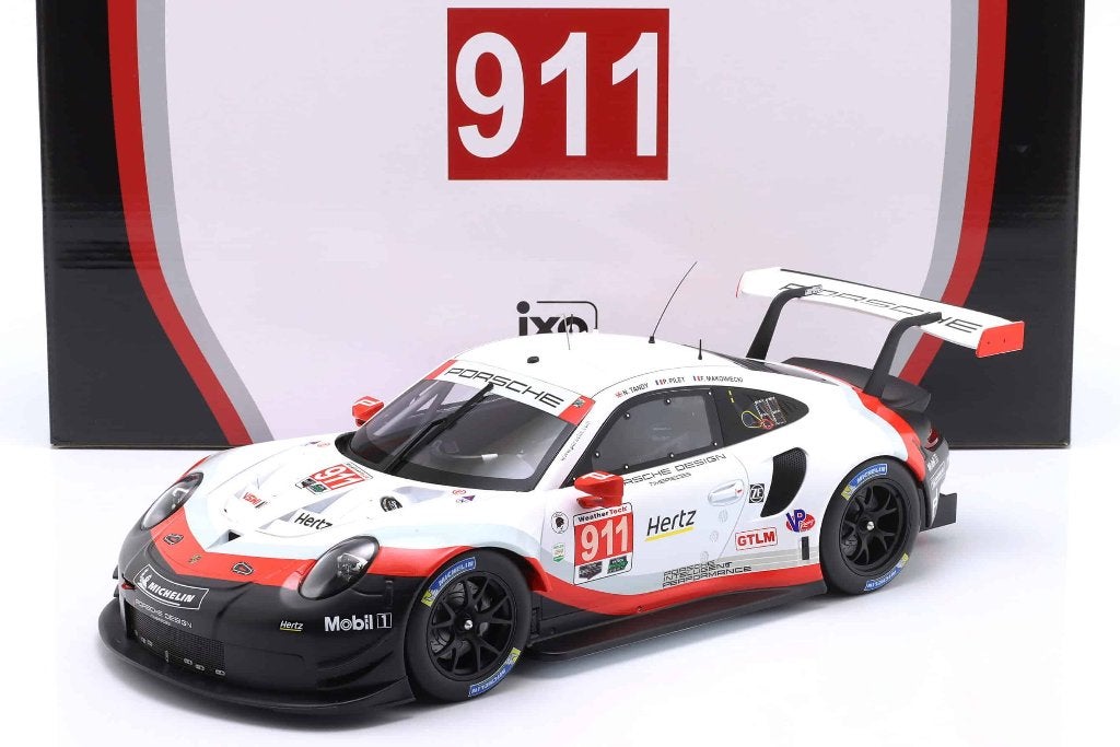 Porsche 911 (911) RSR 24H Daytona Porsche GT 2018 Ixo 1:12, Hobby en Vrije tijd, Ophalen of Verzenden, Nieuw, 1:9 t/m 1:12, Auto