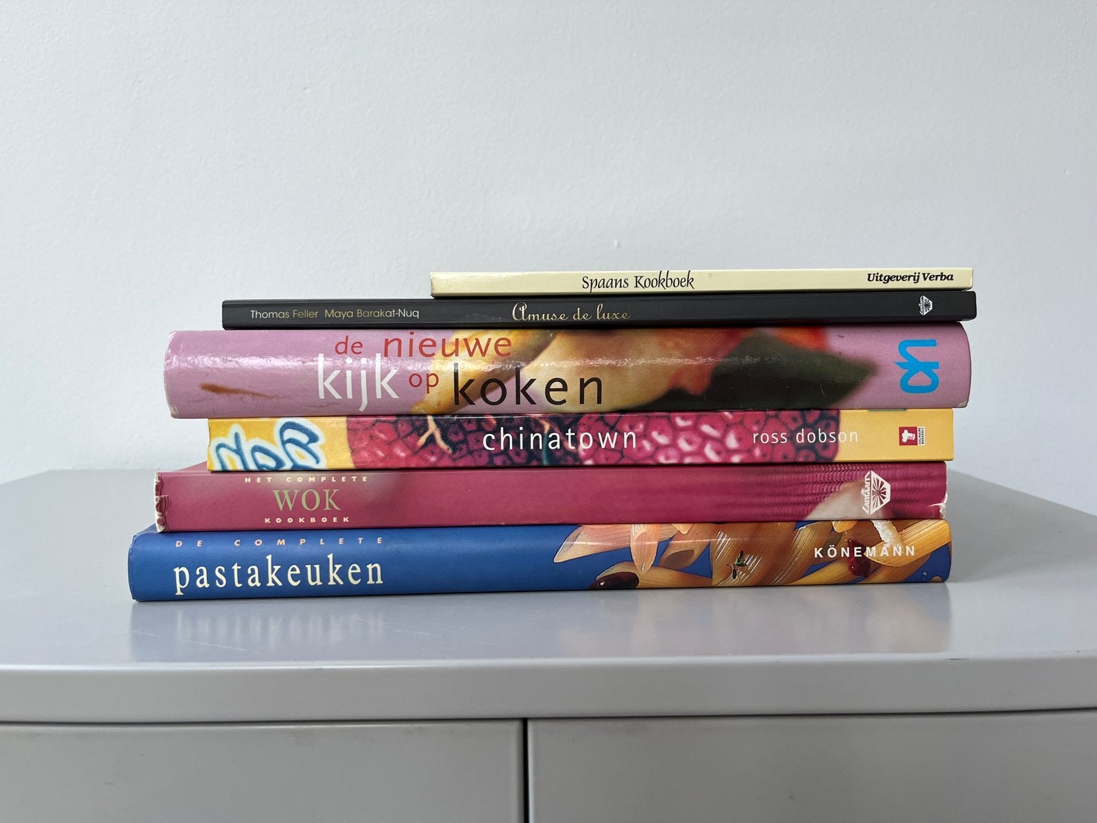 Kookboeken bundel: Spaans, Wok, Pasta, Chinatown, Amuse, Boeken, Ophalen, Gelezen, Overige gebieden, Hoofdgerechten
