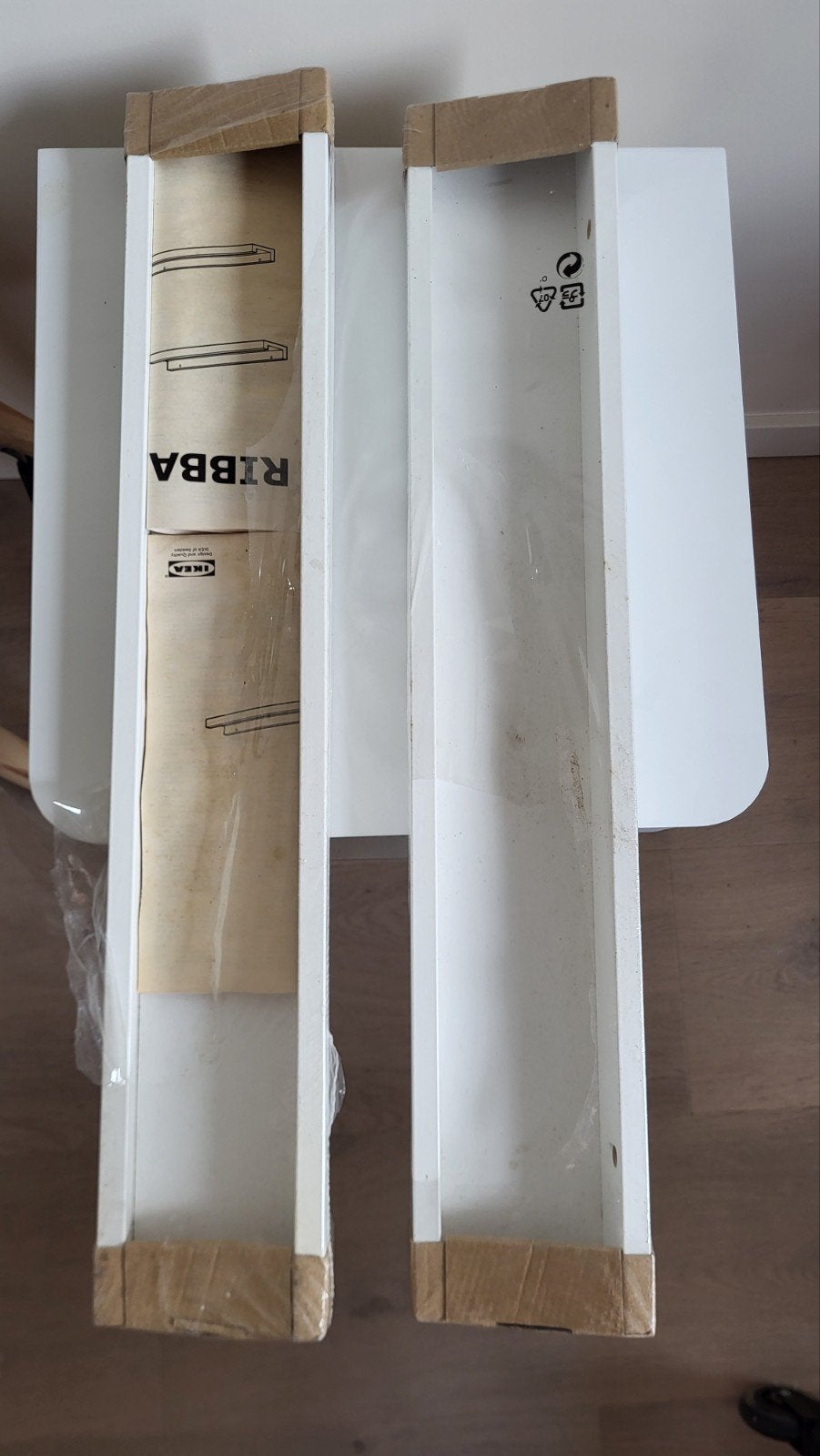 2x IKEA Ribba fotolijst/plank wit - ongebruikt, Ophalen, Hout, Nieuw, Modern