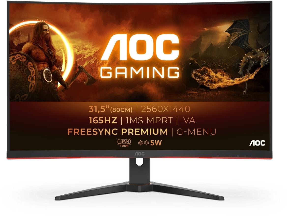 AOC CQ32G2SE 32" QHD Curved 165Hz Gaming Monitor