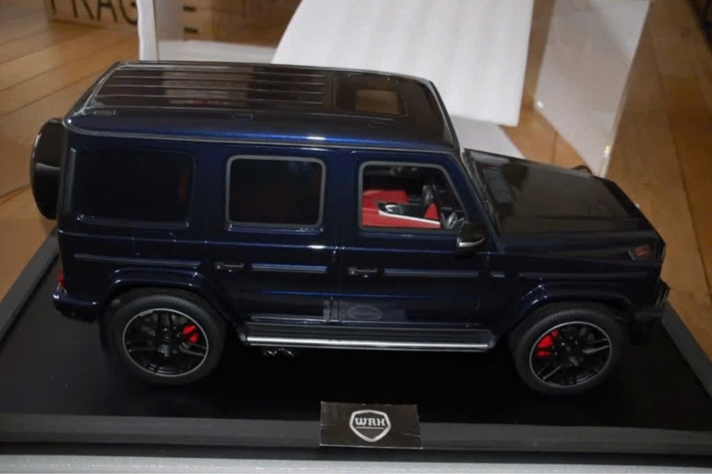 SALE !! 1:8 Minichamps MERCEDES G63 AMG 2018 blue LTD 99 WRH, Hobby en Vrije tijd, Ophalen, Zo goed als nieuw, 1:5 t/m 1:8, Auto