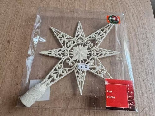 cremekleurige ster piek h, Diversen, Kerst, Evora, Onbekend, Nieuw, Ophalen of Verzenden