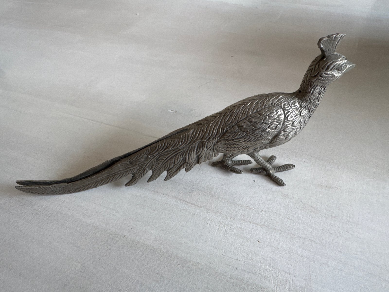 Vintage metalen fazant beeldje, Ophalen