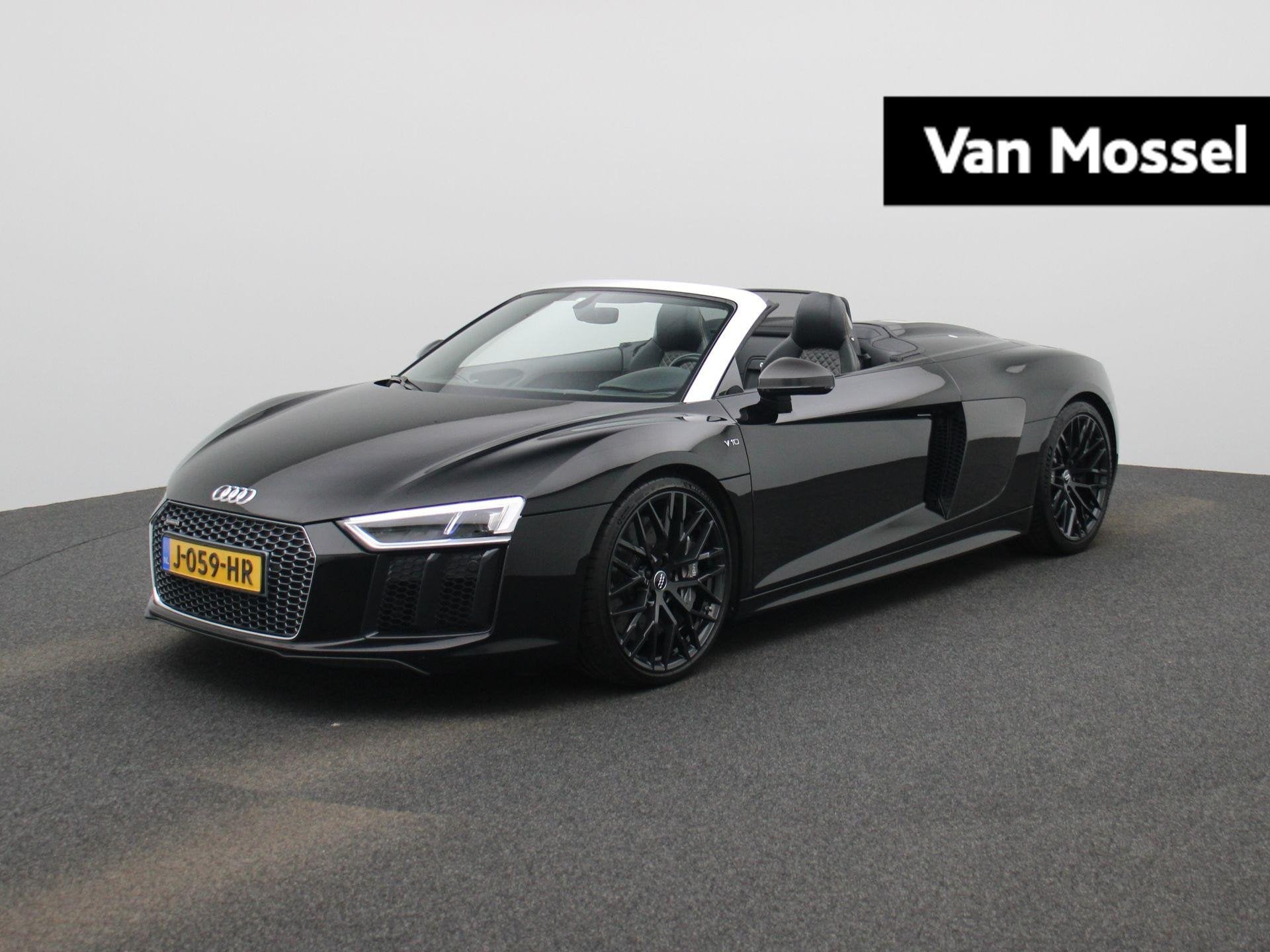 Audi R8 Spyder 5.2 FSI quattro 540 PK l Keramische remmen l, Auto's, Audi, 12 maanden, Gebruikt, 5204 cc, Automatische klimaatregeling