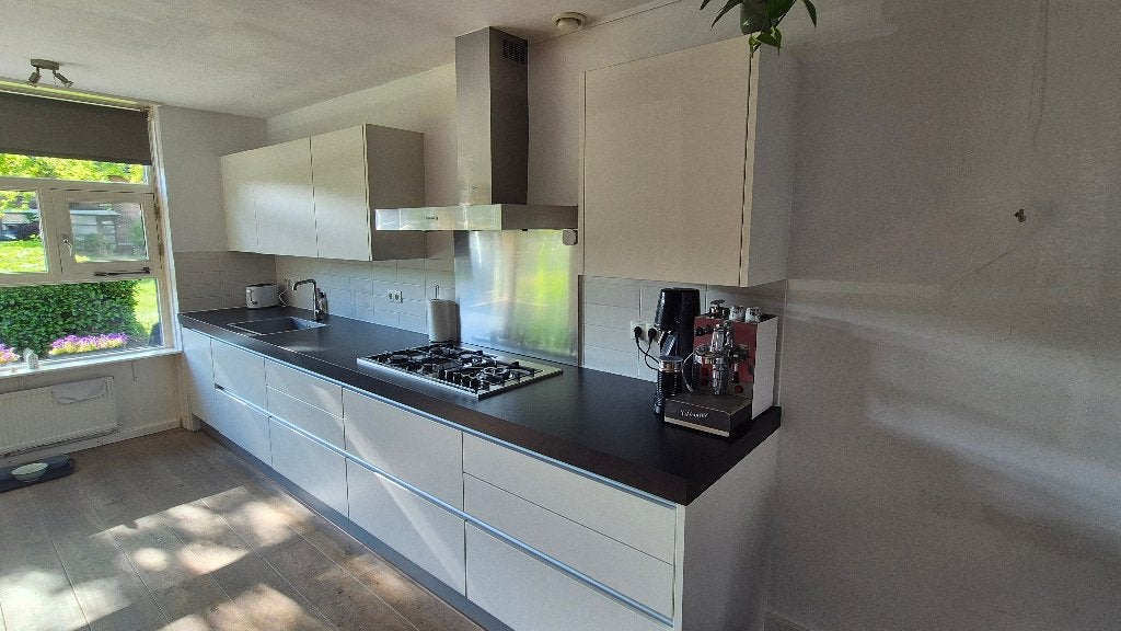 Mooie Italiaans design keuken te koop, Ophalen, Gebruikt, Wit, Dubbelwandige keuken