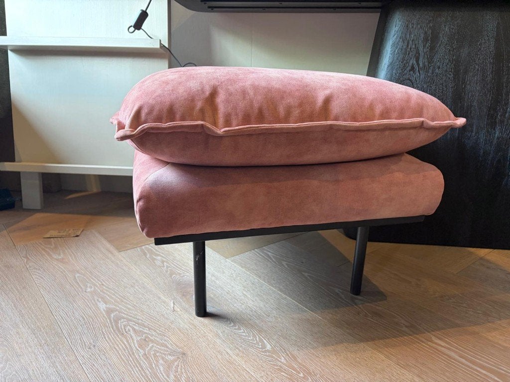 showroommodel HKLIVING Retro hocker B65xD72xH46cm, Ophalen, 50 tot 75 cm, Zo goed als nieuw, Stof