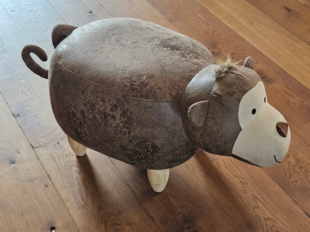 Leuke apen poef/voetenbankje voor kinderkamer, Ophalen, Minder dan 50 cm, 75 tot 100 cm, Zo goed als nieuw