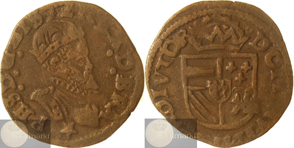 Maastricht - Korte z.j. (1571-1579) 'Filips II', Ophalen of Verzenden, Vóór koninkrijk, Overige waardes, Losse munt