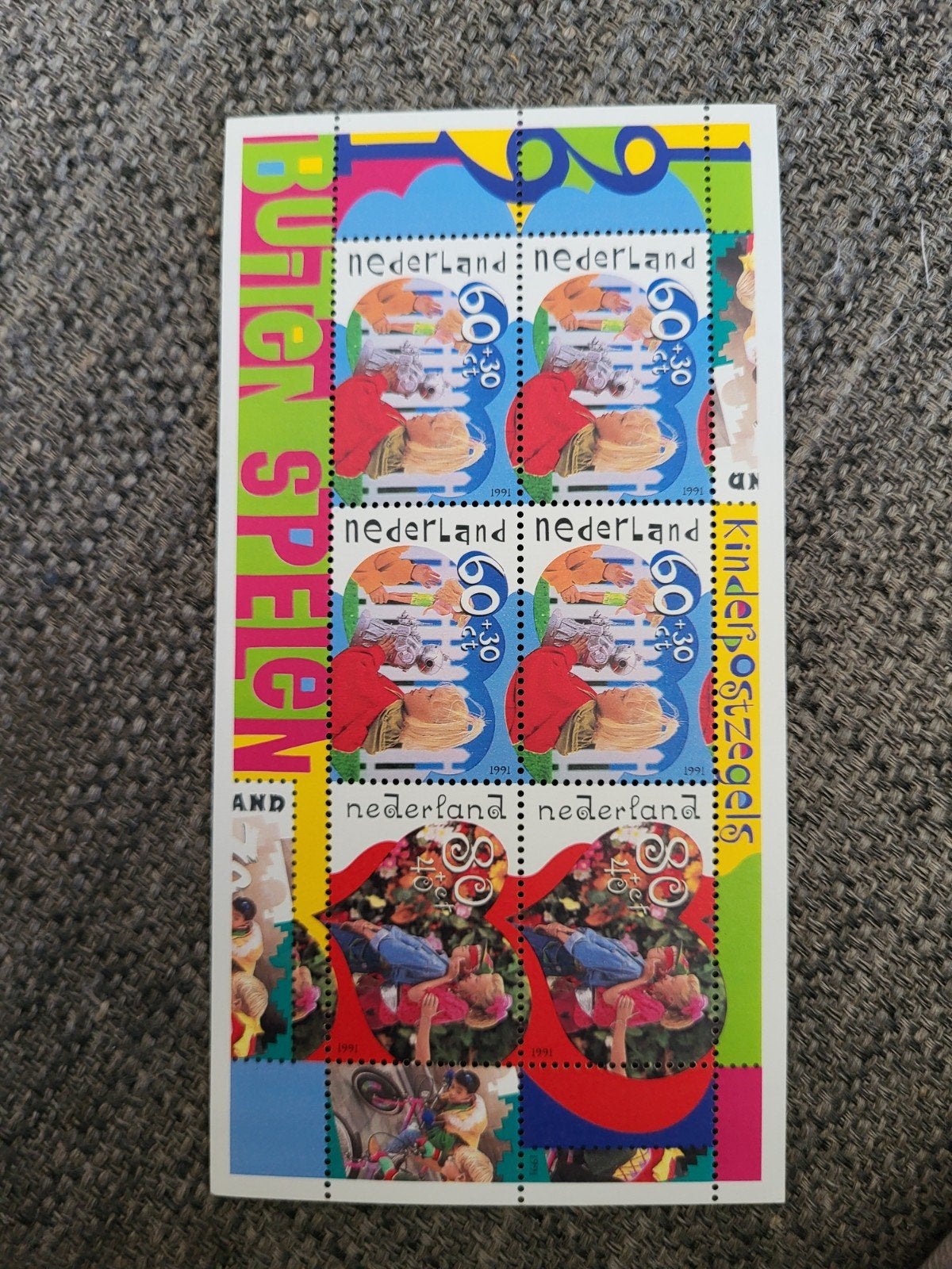 Nederland Kinderpostzegels 1991 - Buiten Spelen, Verzenden, Na 1940, Postfris