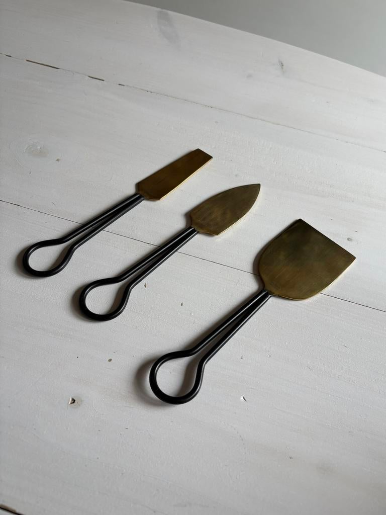 Rivièra Maison kaasmessen set - 3 stuks, Ophalen of Verzenden, Zo goed als nieuw, Rvs of Chroom