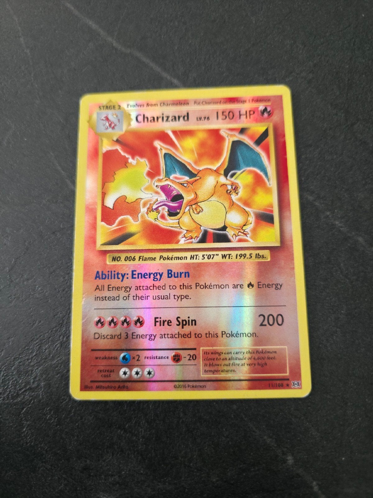 Charizard EVO 11 Rev Holo, Ophalen of Verzenden
