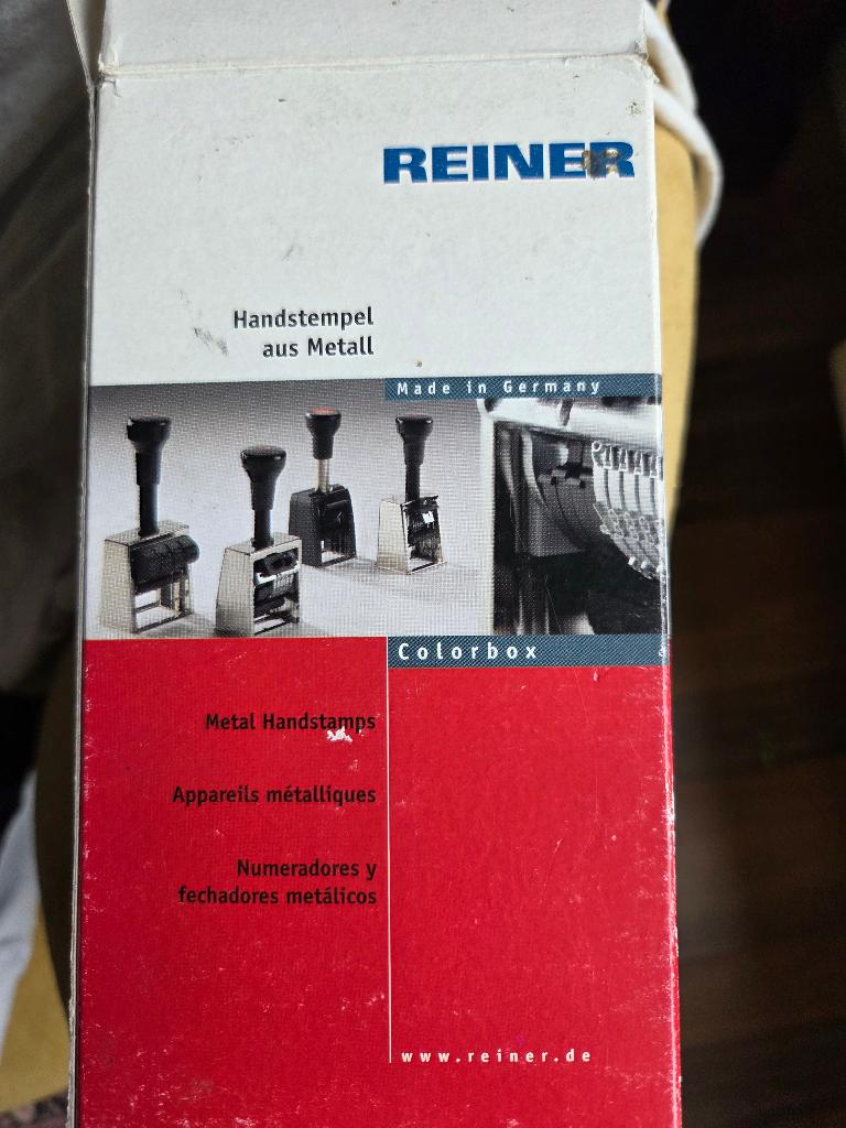 Reiner B6 handstempel, Ophalen of Verzenden, Zo goed als nieuw, Clearstamp