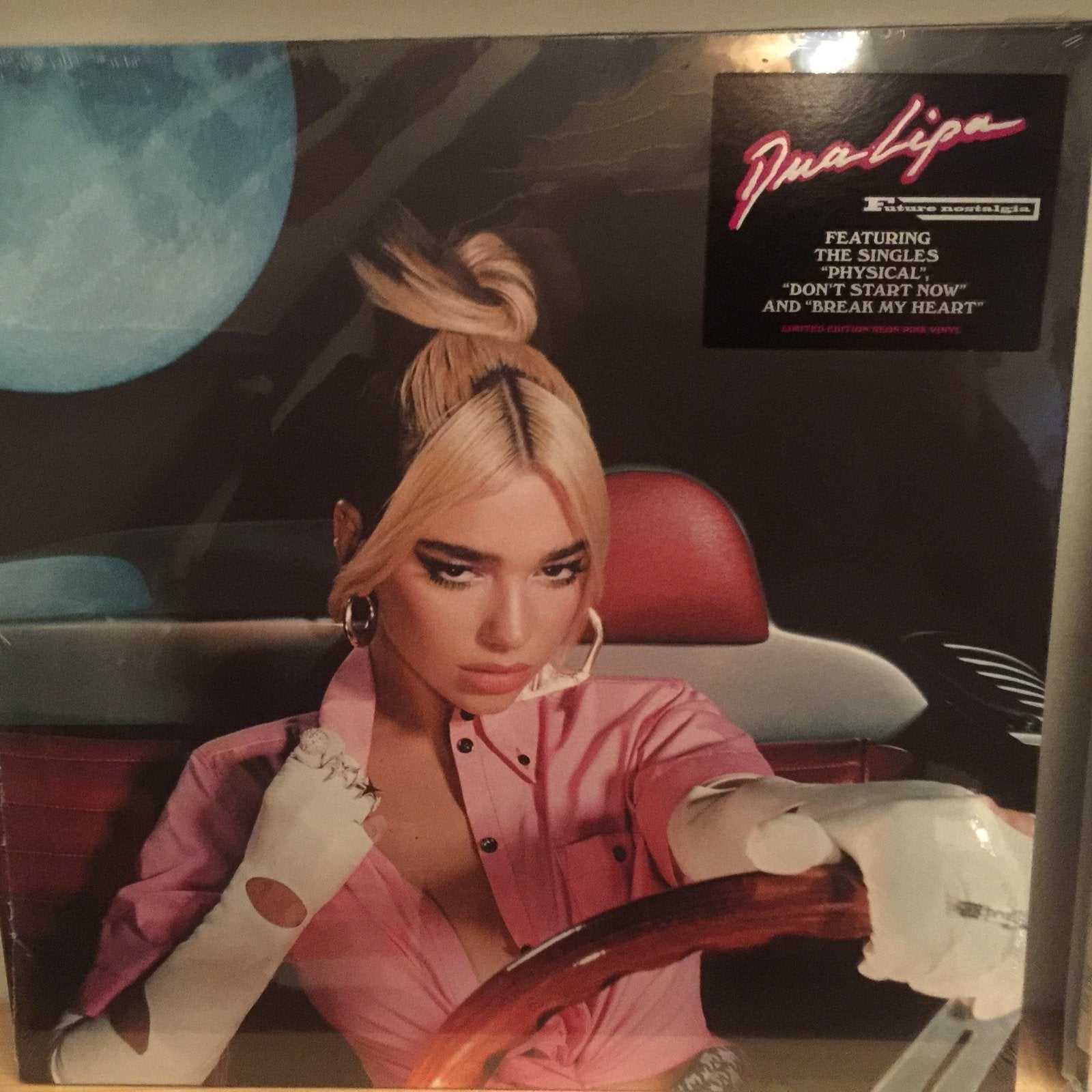 Dua lipa future nostalgia pink neon lp/picture disc, Cd's en Dvd's, Vinyl | Pop, Picture disc, Ophalen, Zo goed als nieuw, LP