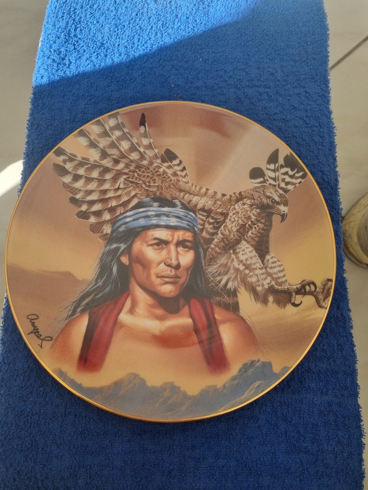 Franklin Mint 'Spirit of the Great Hawk' sierbord, Ophalen of Verzenden