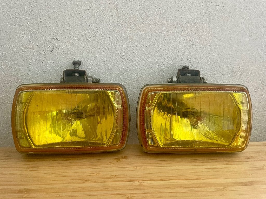 Set originele Hella gele verstralers jaren 70/80 - werkend, Auto-onderdelen, Verlichting, Ophalen, Gebruikt