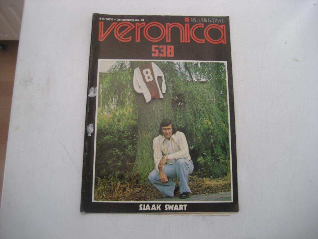 sjaak swart ajax veronica tvgids 1974, Ophalen of Verzenden, Gebruikt, Ajax, Boek of Tijdschrift