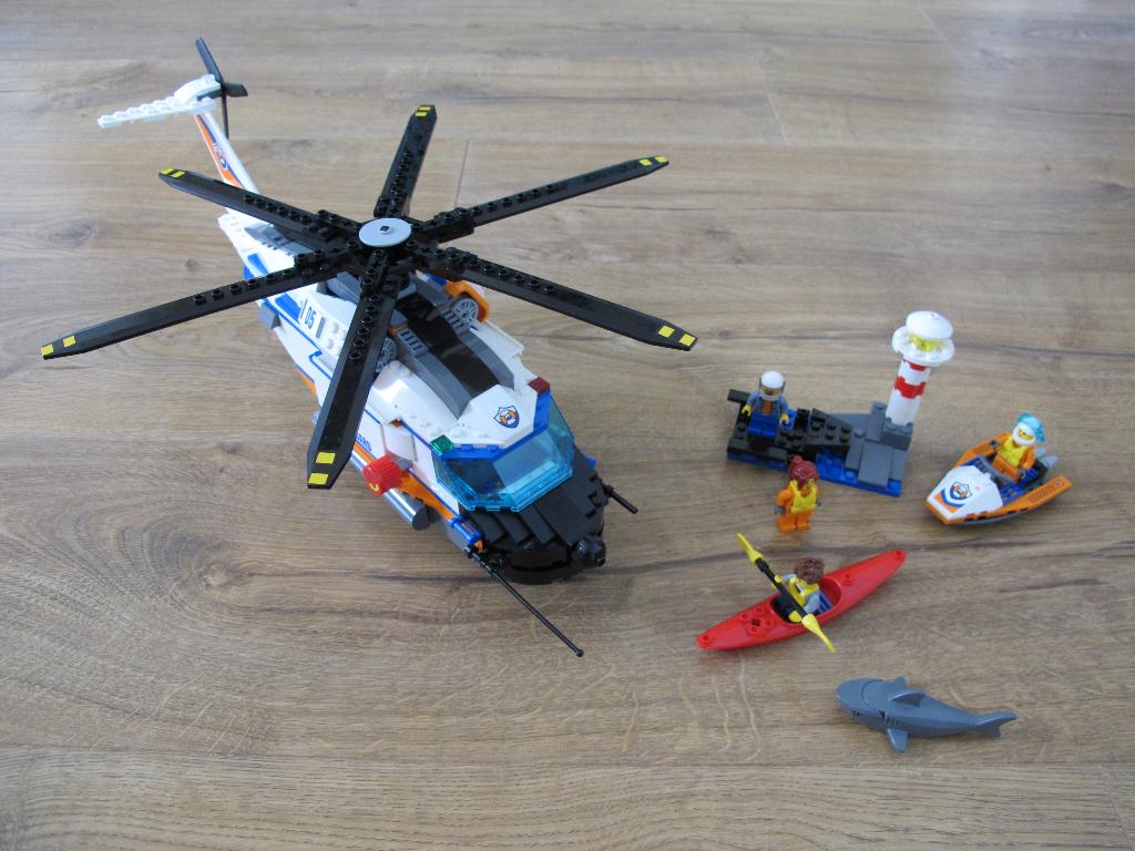 Lego City 60166 Zware reddingshelikopter, Ophalen of Verzenden, Zo goed als nieuw, Complete set, Lego