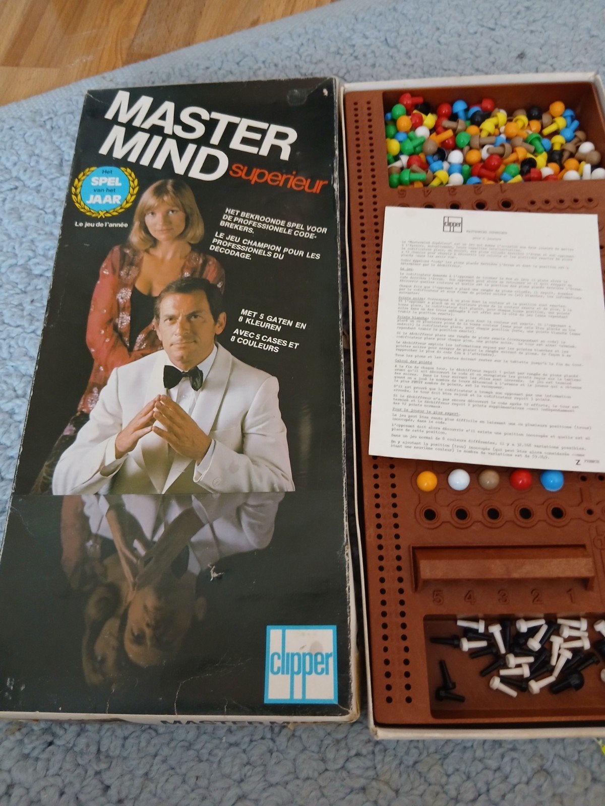 Vintage spel van het jaar 1975 Mastermind Superieur, Een of twee spelers, Ophalen of Verzenden, Gebruikt, Clipper