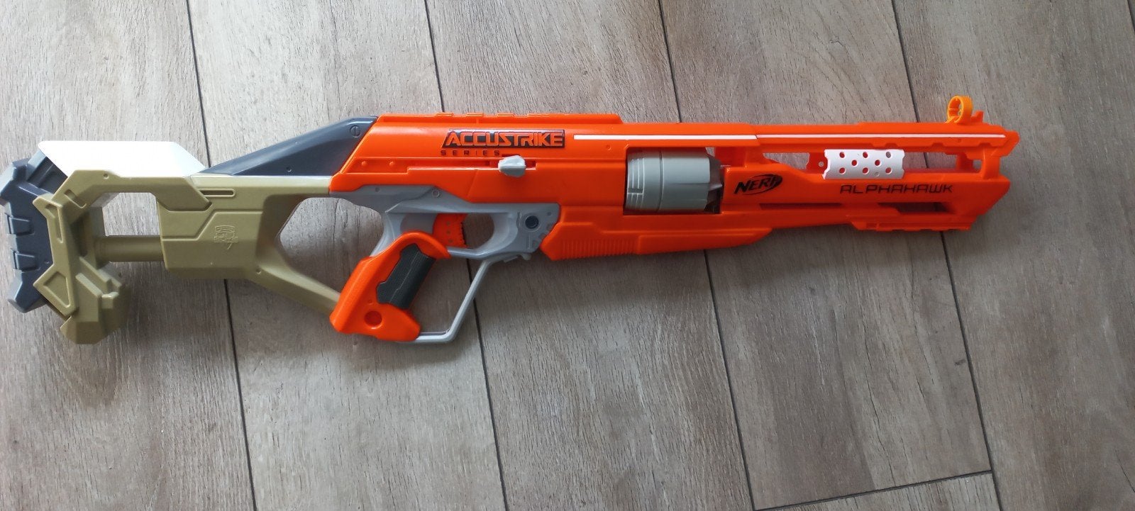 NERF N-Strike Elite Accustrike AlphaHawk 77 cm lang!, Kinderen en Baby's, Ophalen of Verzenden, Zo goed als nieuw