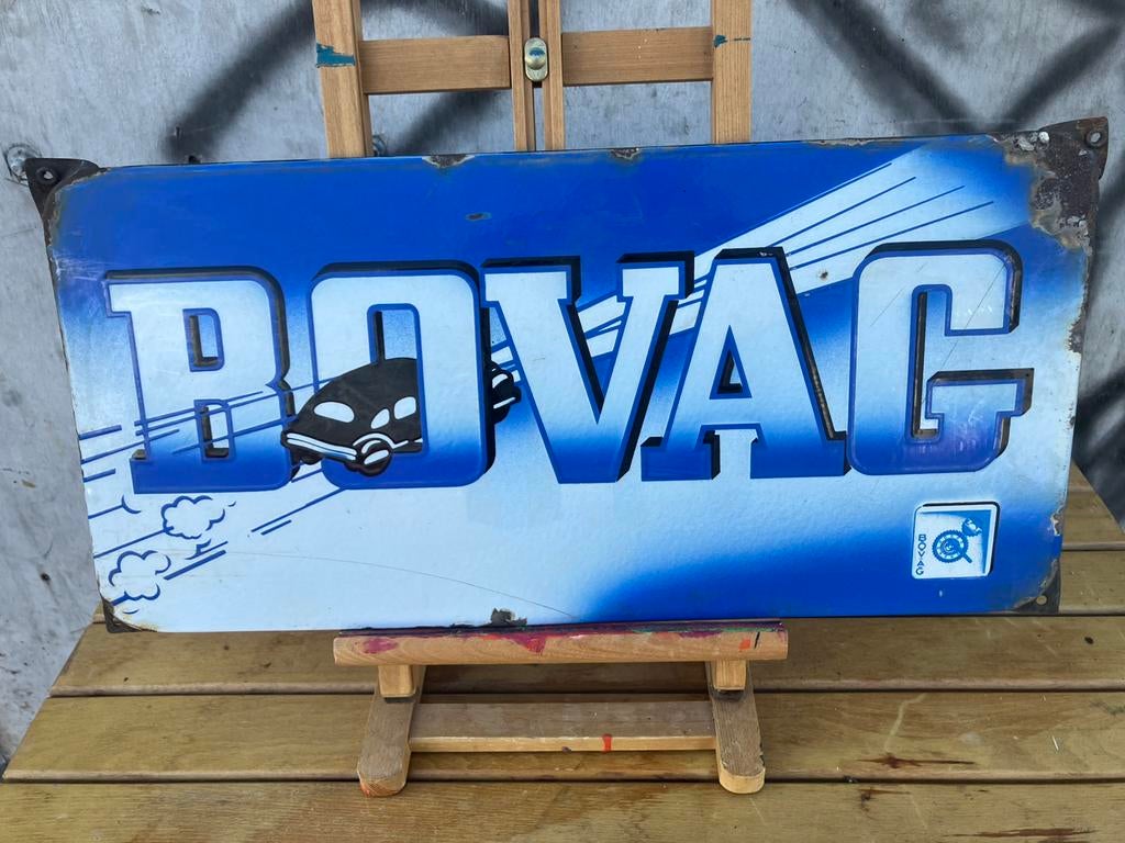 Bovag emaille bord, Verzamelen, Ophalen of Verzenden, Zo goed als nieuw, Reclamebord