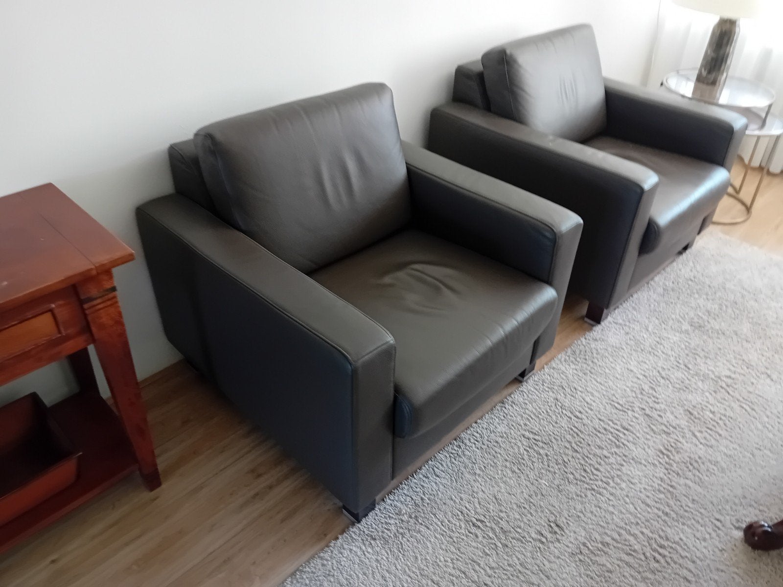 Goossens bankstel en fauteuils, Ophalen, Leer
