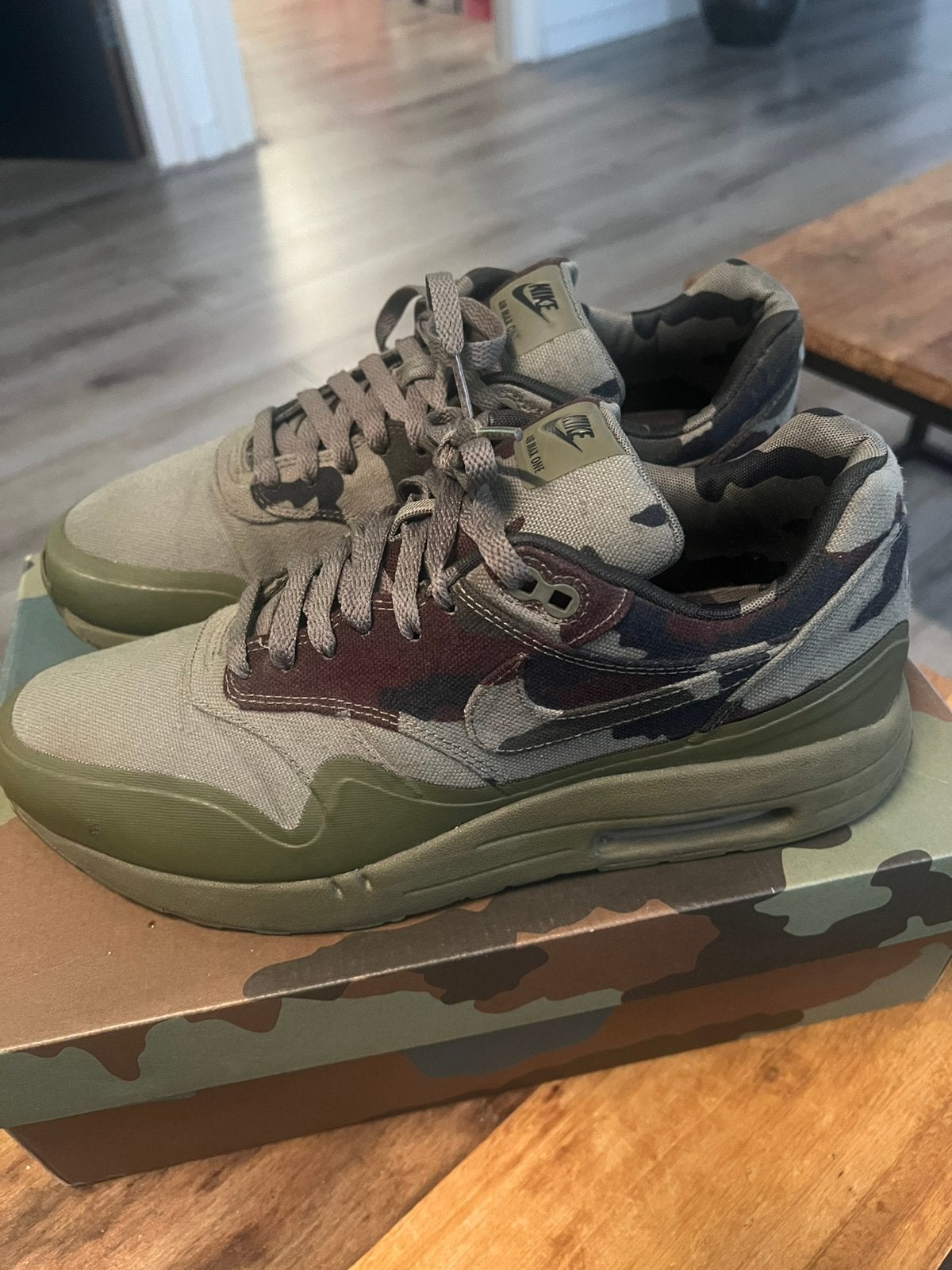 Nike air max maxim 1 France Camo SP 44 - Groen - 2013, Overige kleuren, Sportschoenen, Ophalen of Verzenden, Zo goed als nieuw