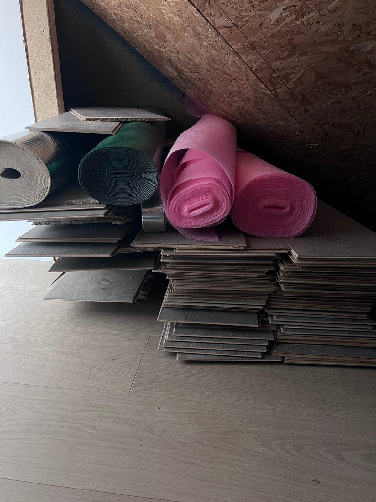 Laminaat grijs, Ophalen, Gebruikt, 50 tot 150 cm, 10 m² of meer