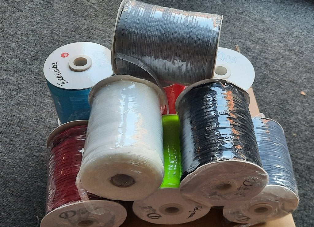 10 x Grote rol organza lint, -, Verzenden, -, Nieuw