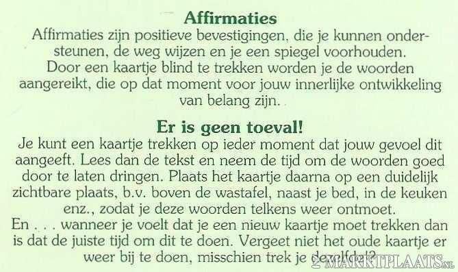 Affirmatiekaarten - Affirmaties - Set van 49 stuks - NIEUW, Boeken, Esoterie en Spiritualiteit, Ophalen of Verzenden, Nieuw, Tarot of Kaarten leggen