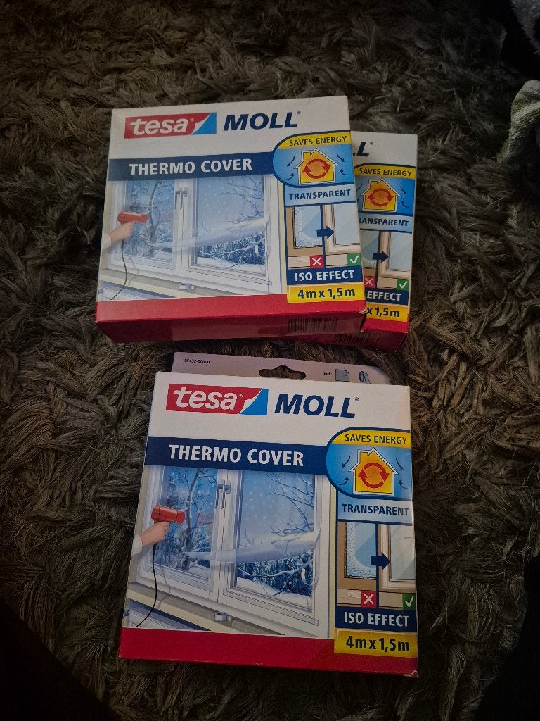 Tesa moll raamfolie thermo cover 4x1,5 M meerdere stuks!!!, Ophalen of Verzenden, Nieuw, 15 m² of meer, Folie